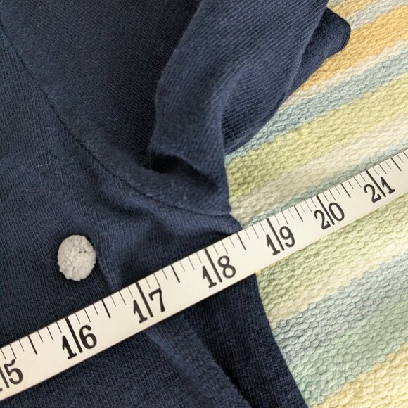 ⭐ Ann Taylor LOFT Outlet Navy Polka Dot Long Sleeve Top XS - Picture 10 of 11